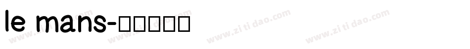 le mans字体转换